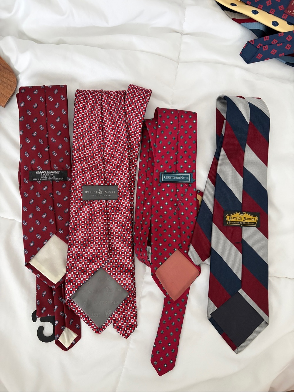 Red and Navy Striped Men's Tie Vintage